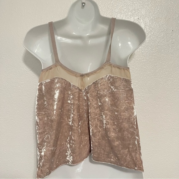 Zara champagne crushed velvet tank top size small - Picture 4 of 7